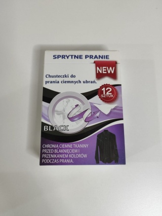 Chusteczki do prania ciemnych ubrań