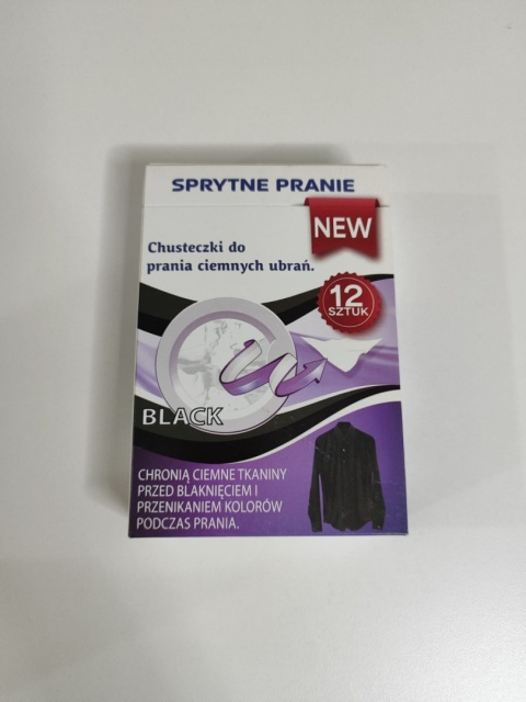 Chusteczki do prania ciemnych ubrań