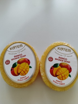 Mydło naturalne z gąbką