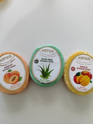 Mydło naturalne z gąbką