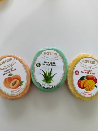 Mydło naturalne z gąbką